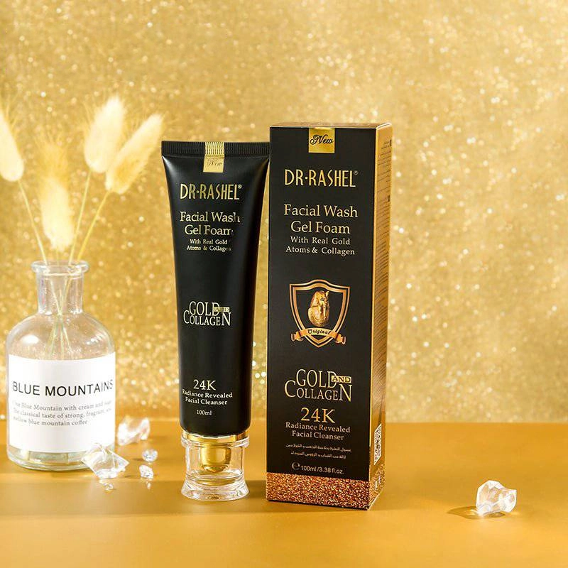 Dr Rashel 24K Gold Collagen Facial Wash Gel Foam